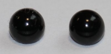 1 Paar 4 mm Kunststoffaugen schwarz rund zum Annähen